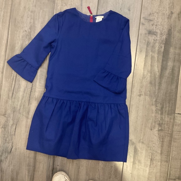 Crewcuts Electric Blue Drop waist Dress with Ruffle Sleeve Size 7 - Picture 5 of 6